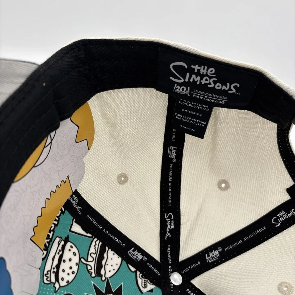 Lids Krusty the Clown Adjustable Hat White Black Blue Cotton The Simpsons